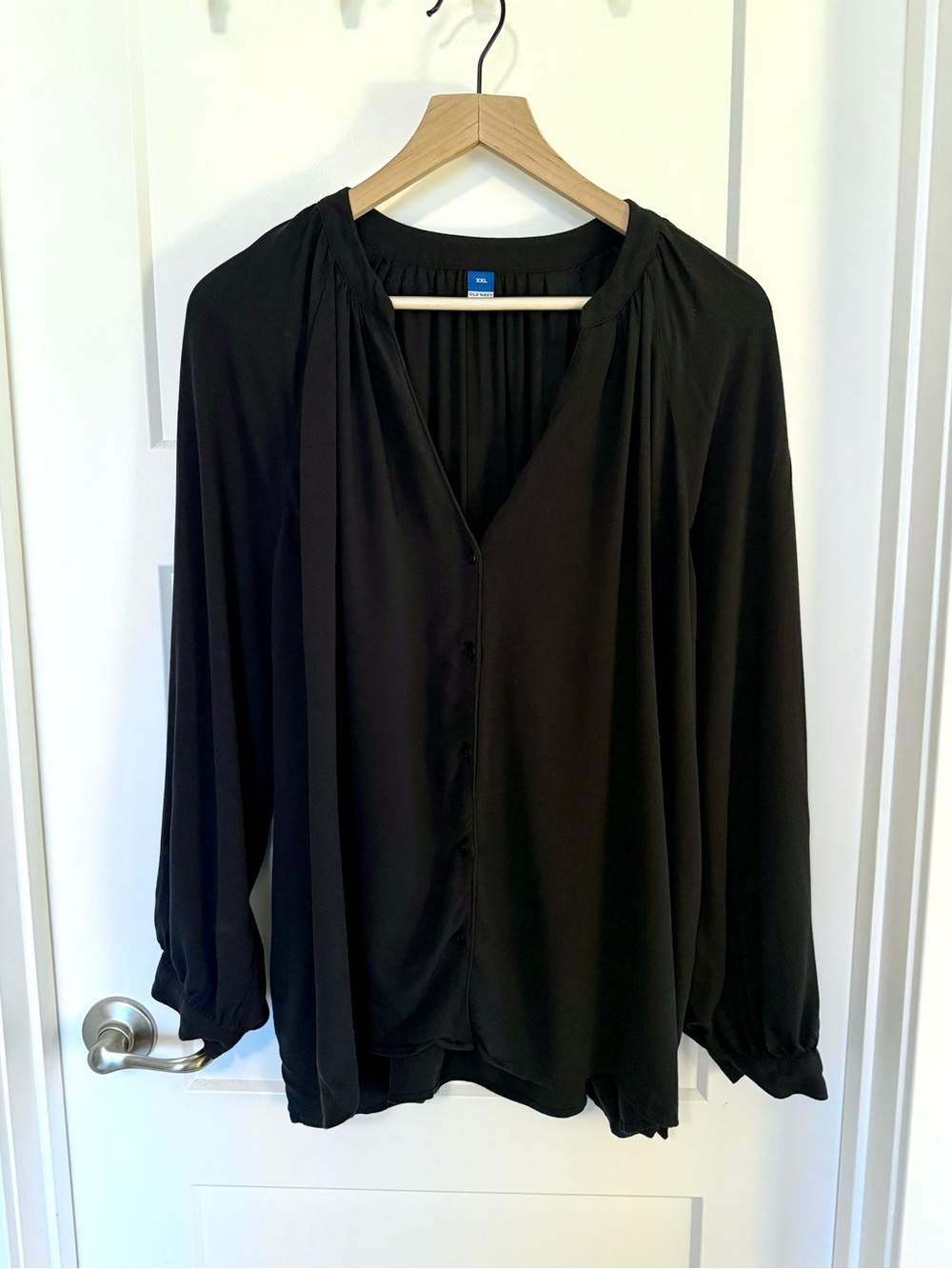Black Women's Button-Front Blouse - Old Navy